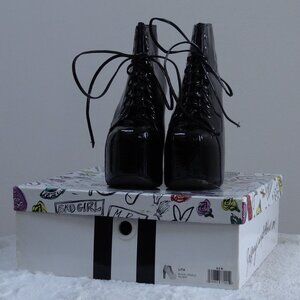 Jeffrey Campbell Lita Black Crinkle Patent US9.5